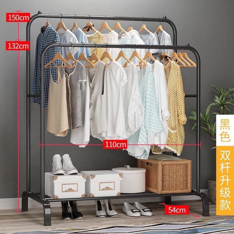 [Sale lớn] Kệ Treo Quần Áo Sắt Thép Sơn Tĩnh Điện Mẫu Mới - Giàn Phơi Quần Áo