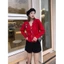 Áo cardigan len nữ có cúc kim loại form rộng dài tay chất dày dặn phong cách Hàn Quốc