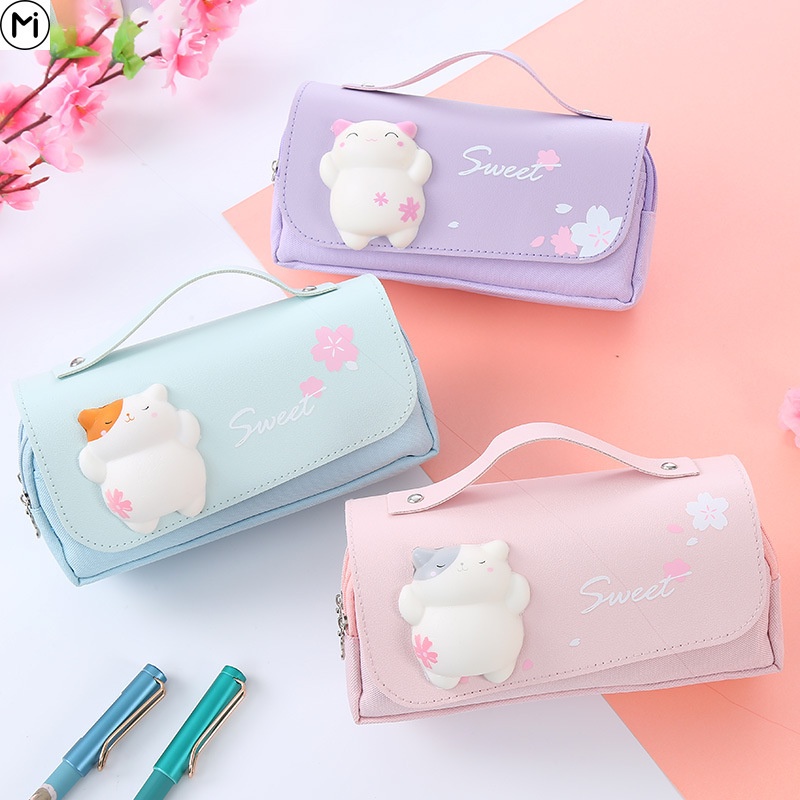Túi Đựng Bút Sức Chứa Lớn Đa Năng Họa Tiết Dễ Thương Cho Học Sinh
