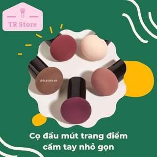 Mút trang điểm đầu nấm có tay cầm tán kem nền