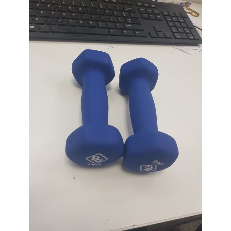 Ảnh BG Cặp tạ tay (2 cái) cao cấp lõi thép bọc cao su nhám tập Gym tập thể dục 3KG XANH LAM 3