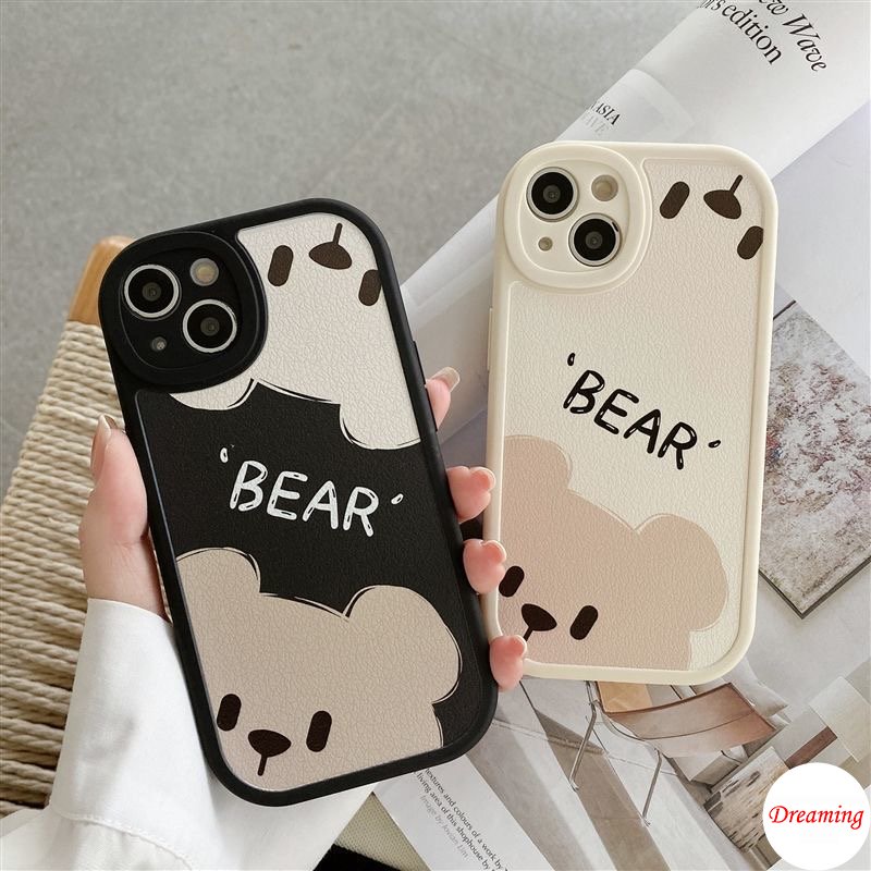 Ốp Điện Thoại Mềm In Hình Gấu Cho iphone 15 14 13 12 11 pro x xr xs max se 2020 6 6s 7 8 plus