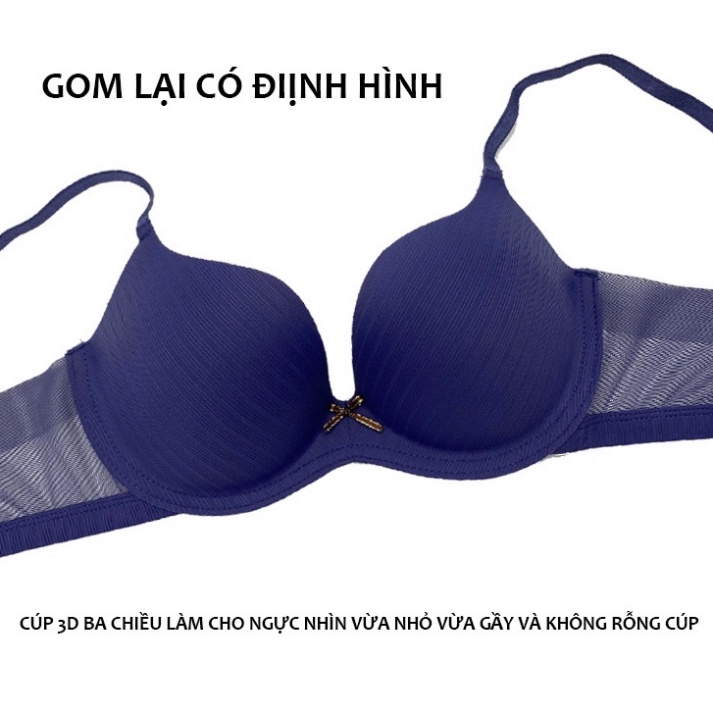 Áo Lót Nữ, Áo lót Su Đúc Vân Xước Không Gọng Dây Lưới Mềm Mại S26