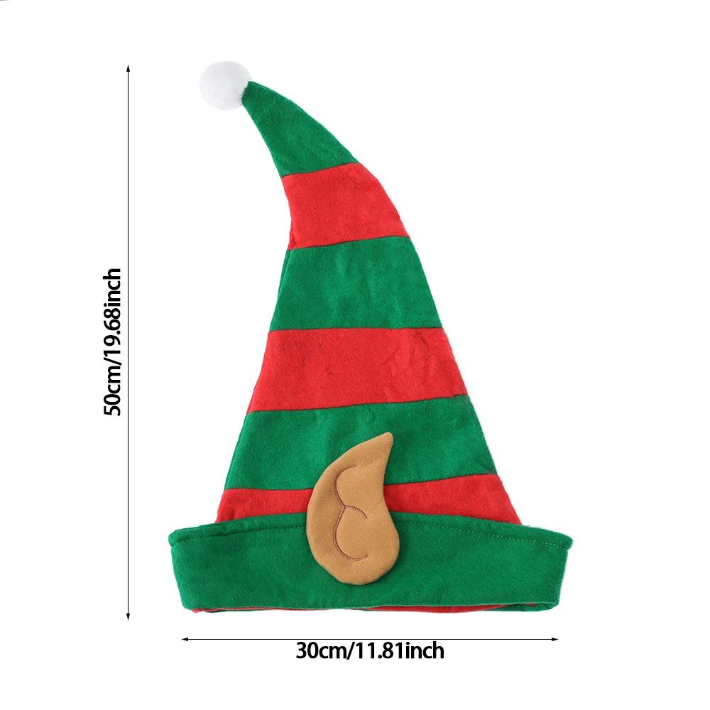 NORBORTO 5 Chiếc Mũ Người Yêu Tinh Giáng Sinh Đảng Mũ Xmas Đạo Cụ Dự Tiệc Thiết Kế Sọc Đỏ Và Xanh