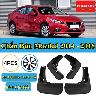 Chắn Bùn Mazda3  Đời 2014 - 2018 Hatchback Chất liệu Nhựa Dẻo Tặng kèm Ốc Vít ,Bộ 4 Chiếc Hàng Loại 1