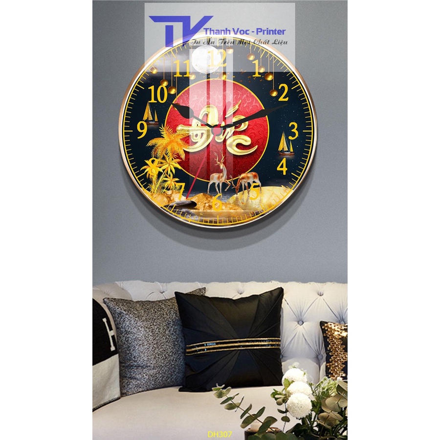 [Rẻ vô địch] Đồng Hồ Treo Tường Tráng Gương Kim Trôi Sang Trọng D30cm Và D60cm