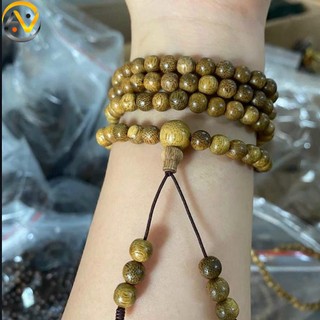 Vòng tay gỗ trầm tốc trầm hương 108 hạt - Size 6ly 8 ly - May mắn tài lộc - Bảo hành 12 tháng