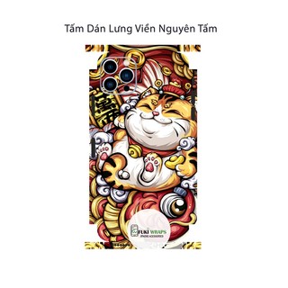 Tấm dán Skin Mặt Sau Mèo Thần Tài M08 FULL VIỀN Dành Cho 14prm,13prm , 12prm , 11prm , ip11 , ip12 , ip13 - FukiShop