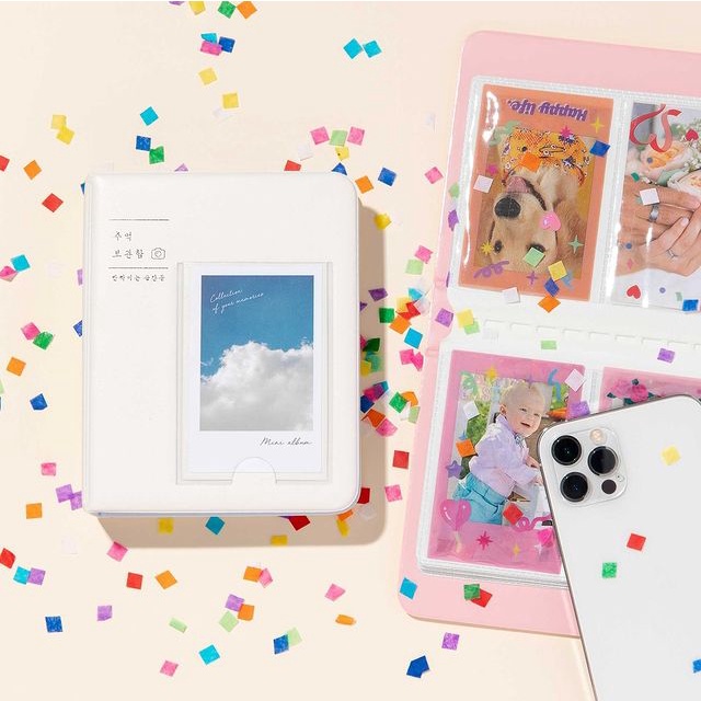 Binder Collect Book ARTBOX Hàn Quốc Đựng Photo Card Ảnh 20 Sleeves Màu Trắng Ngà