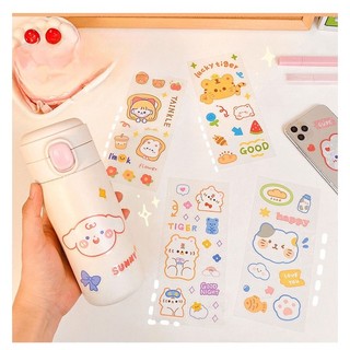 Sticker Trong Suốt Cute Dán Mũ Bảo Hiểm Anime Noel Hình Dán Timo ST82