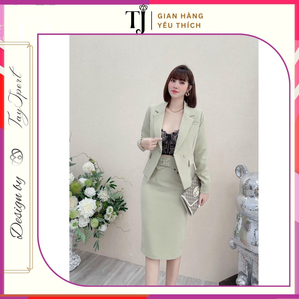 Set vest chân váy bút chì thời trang công sở ( hàng thiết kế - ảnh thật )