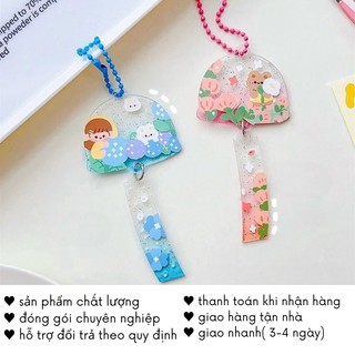 Móc Khóa Cute Anime Xe Máy Đôi Dễ Thương Chuông Gió Timo PK64