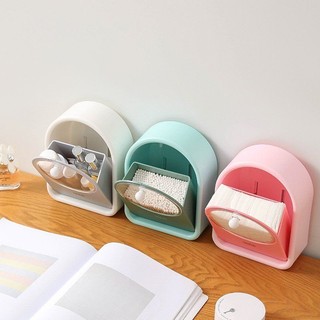Dụng cụ đựng bông tẩy trang, Hộp đựng tăm bông Nice chất liệu nhựa treo tường tiện lợi-12662