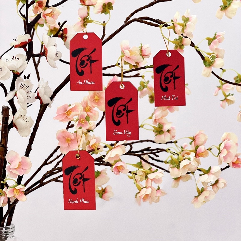 Combo 20 Tag Treo Quà Tết kích thước 4x7cm (chưa bao gồm dây treo ...