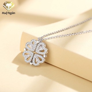 Dây chuyền bạc Ý 925 Bạc Xinh Huệ Ngân - Cỏ bốn lá may mắn PP1832