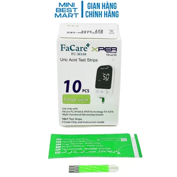 Que thử Axit Uric (gout) dành cho Máy đo đa năng Facare 5 trong 1 FC-M168 (TD-4216) - Hộp 10 que