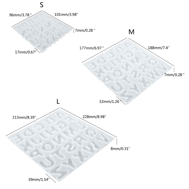 KIN Nhựa Dính Khuôn Chữ Cái Hình Silicone Móc Khóa Khuôn Mặt Dây Chuyền Khuôn Chất Liệu Silicon Cho Tay Làm Phụ Kiện