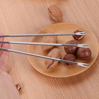 Ấm cúng 3 Chiếc Bạc Hải Sản Nĩa Dụng Cụ Hộ Gia Đình Thép Không Gỉ Tôm Hùm Đai Ốc Nĩa