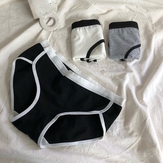 [Hàng Mới Về] Quần Lót Cotton Không Đường May Kháng Khuẩn Phối Màu Tương Phản Chất Lượng Cao Thoải Mái Cho Nữ