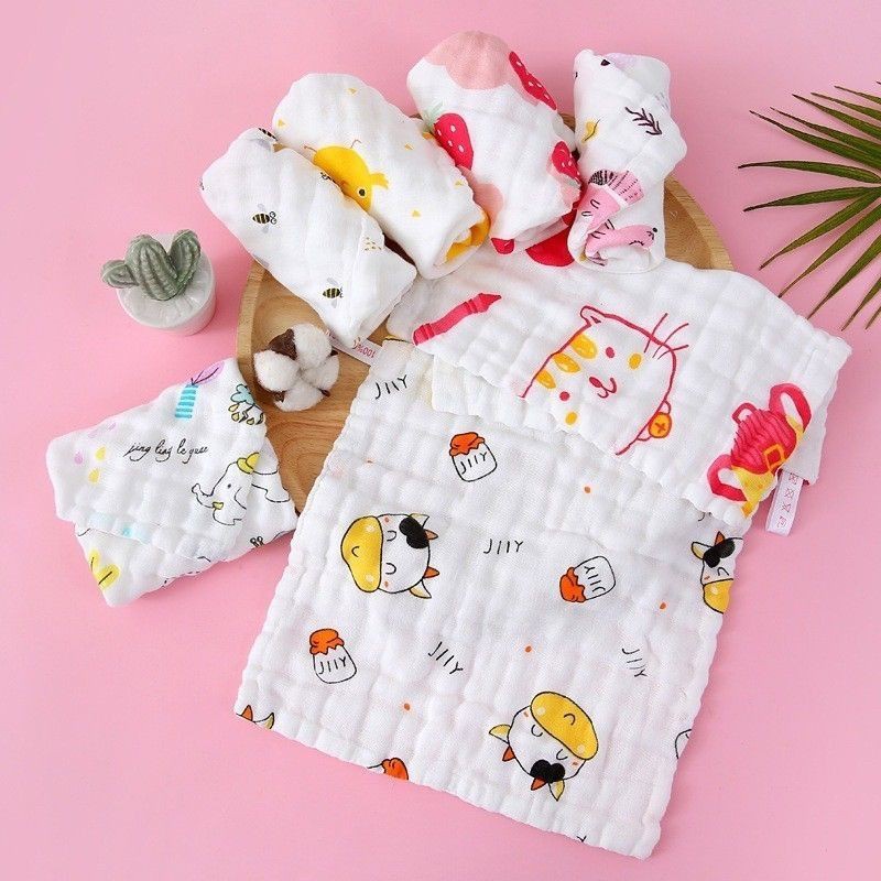 Khăn xô sữa 6 lớp set 5 chiếc mềm mại, thấm hút tốt  mesocshop