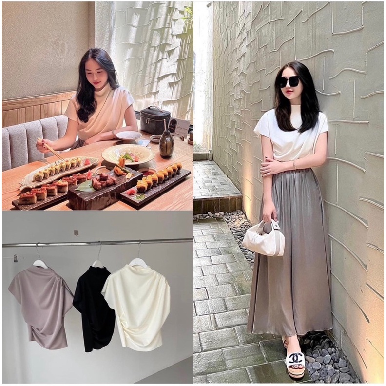 Áo len mỏng cổ lọ tay hến siêu xinh dễ mix đồ 228