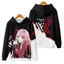 Darling In The Franxx Anime Áo Khoác Có Mũ Trùm Đầu Dài Tay Áo Khoác Unisex Thời Trang Áo Khoác Ngoài Plus Kích Thước