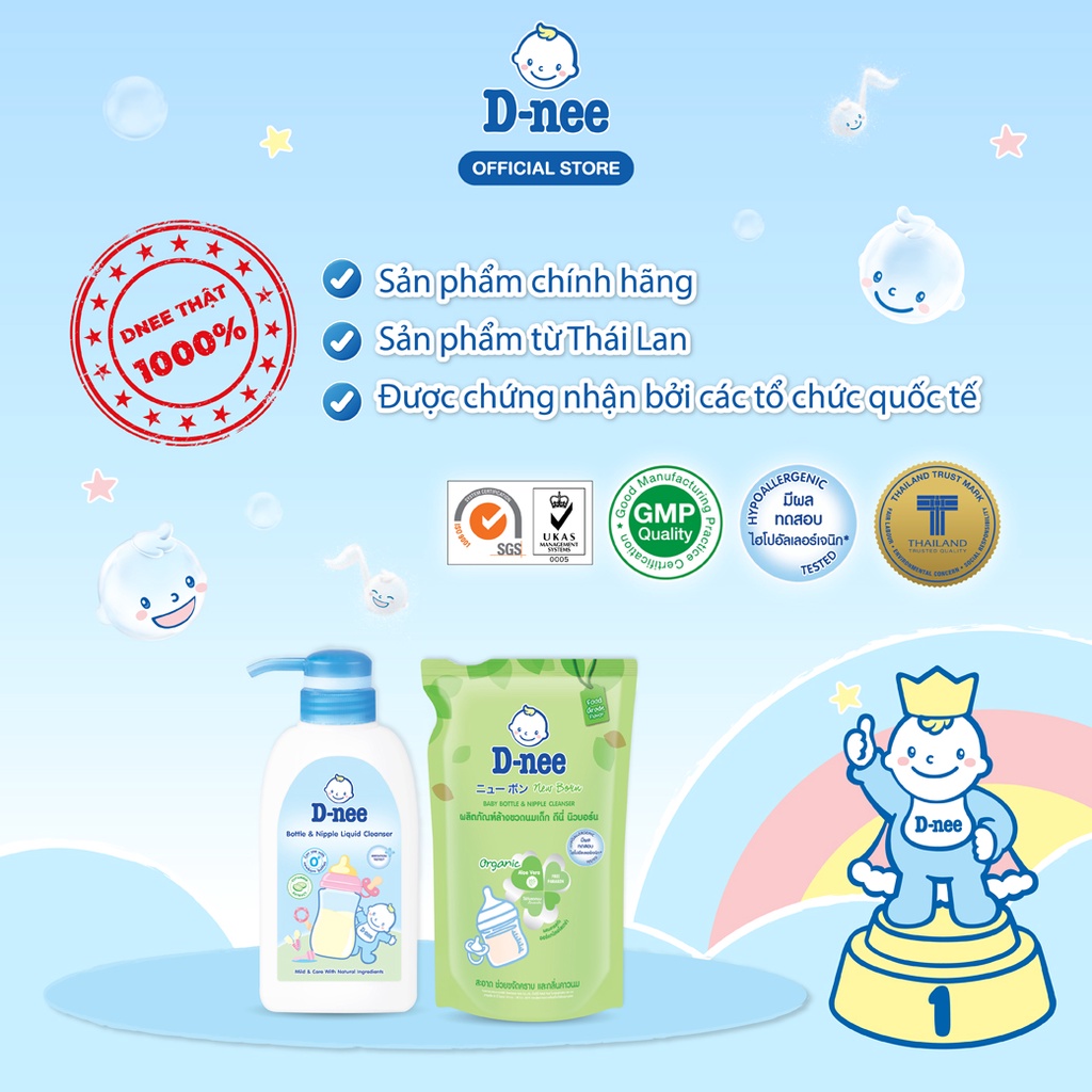 Combo 12 Nước rửa bình sữa D-nee 500 ML/Chai