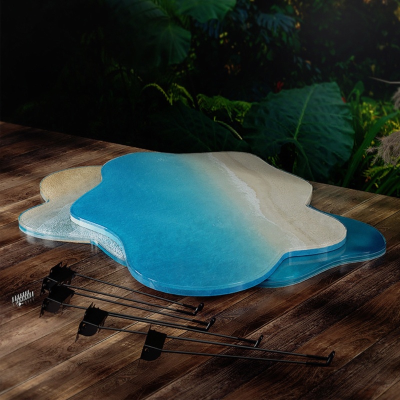 Un * Khuôn để bàn không đều bằng silicon cho khuôn đúc khuôn làm bàn sông Epoxy