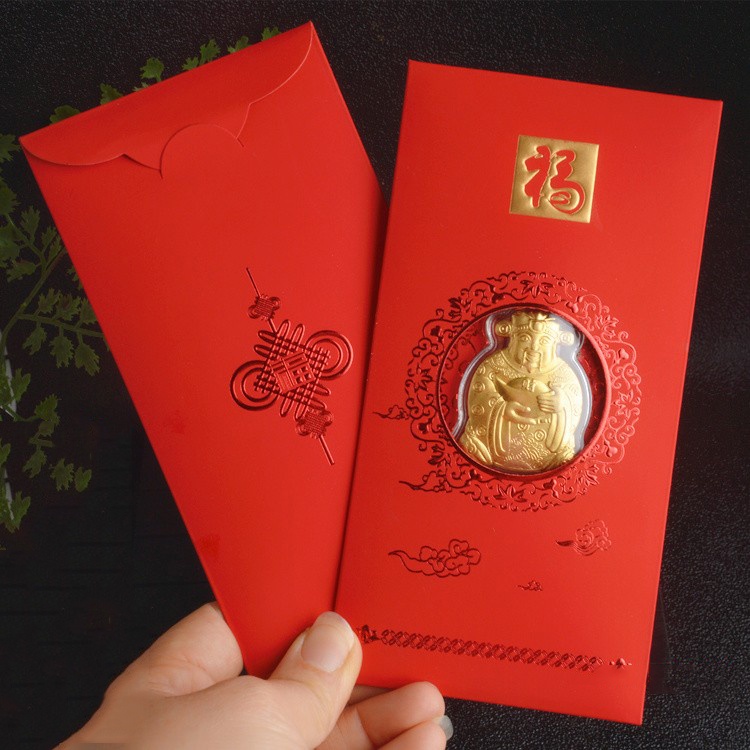 Quà tặng phong thủy - Phong bao lì xì thần tài Hong Kong chiêu tài may mắn tài lộc