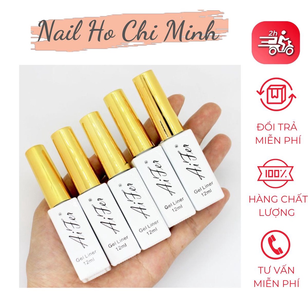 Cọ nét Aifer chính hãng - Cọ nét gel vẽ móng chuyên dụng (lẻ 1 màu đen trắng)