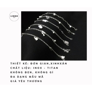 Lắc Tay Nữ - Vòng Tay Nữ Titan không đen, không gỉ LINDO dễ thương, xinh xắn thích hợp đeo nhiều dịp