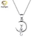 Dây chuyền bạc Ý 925 Huệ Ngân - MẶT TRĂNG và MÈO PP1833 — ảnh 2