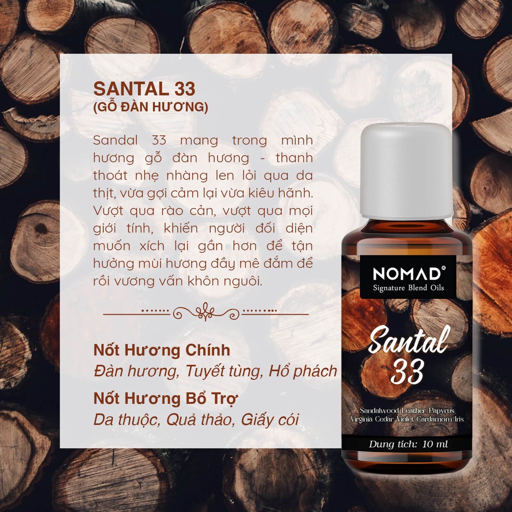 Ảnh Tinh Dầu Thơm Gỗ Đàn Hương Nomad Signature Blend Oils - Santal 33 1
