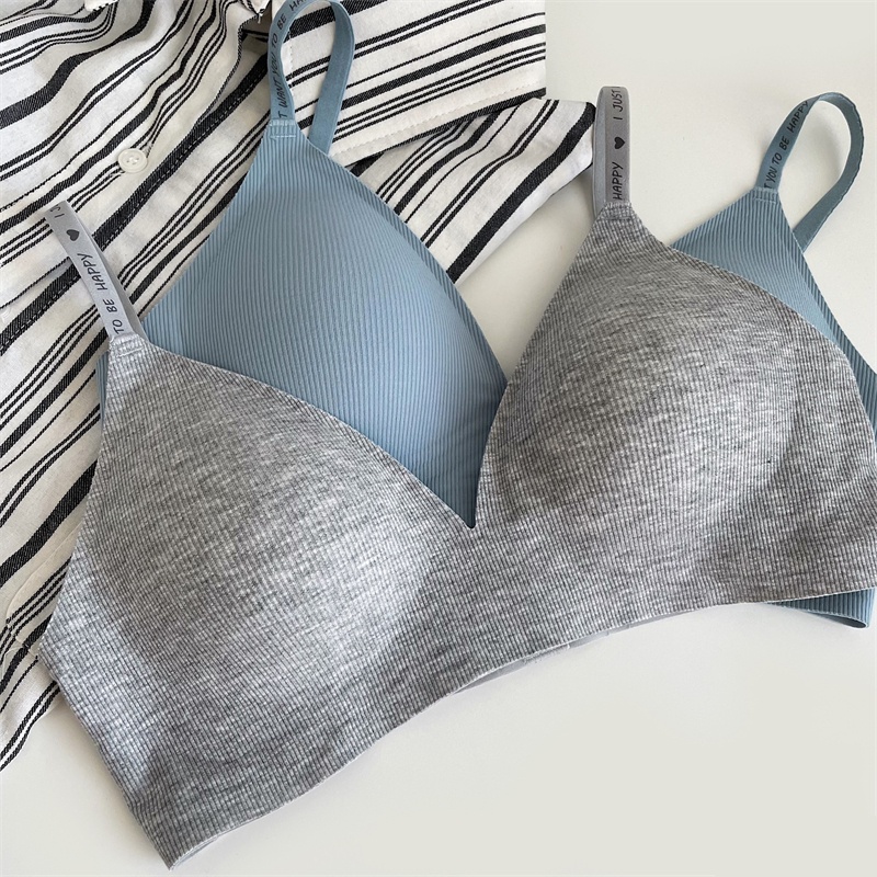 Áo Ngực Không Gọng 3 / 4 cup Mỏng Nâng Ngực Mềm Mại Không Đường May Size s-xl Thời Trang Cho Nữ