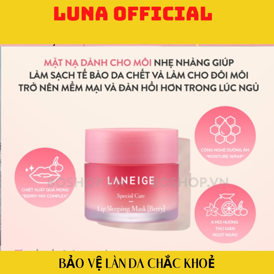 [ Mẫu Mới ] Mặt nạ ngủ cho môi Laneige Lip Sleeping Mask Berry 20g EX