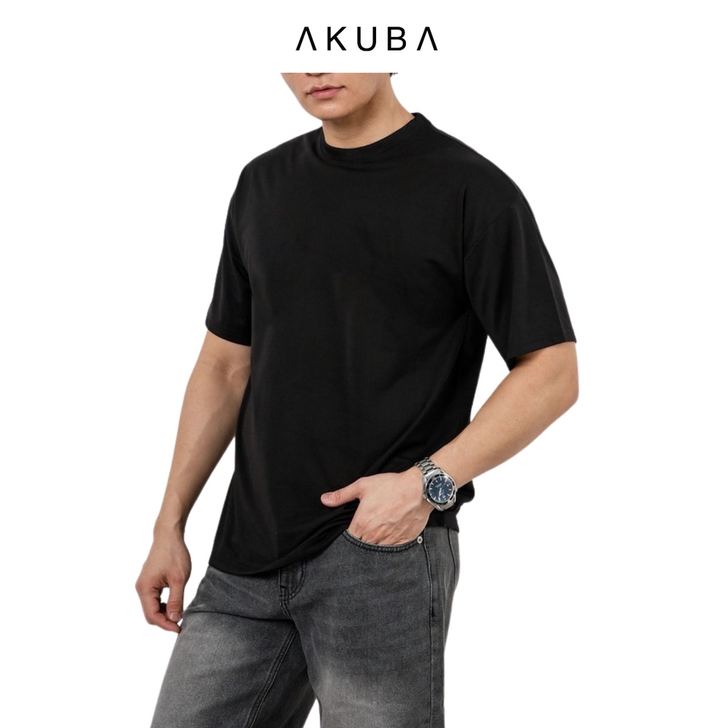 Áo thun nam tay ngắn AKUBA form freesize chất liệu cotton không co rút AB2032