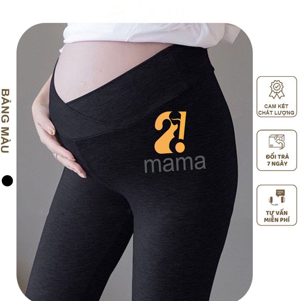 Quần legging bầu cạp chéo 2mama mềm mại, co giãn chất zip B31