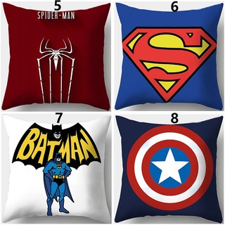 Vỏ gối Avengers Người Nhện in 1 mặt, polyester mềm, bọc xe ô tô, trang trí nhà (không kèm ruột)
