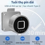 Ổ khóa vân tay thông minh cao cấp Khóa Tủ, Ngăn Kéo Vân tay, Bluetooth 3 chức năng cho ngăn kéo tủ văn phòng 30mm — ảnh 5