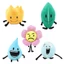 Cho Dream Islandplush Đồ Chơi Đồ Chơi Lá Lửa Hoa Khối Giọt Nước Bong Bóng Sang Trọng Gối Búp Bê Trẻ Em Trẻ Em Bfdi Plushie Firey Sang Trọng Firey