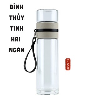BÌNH THỦY TINH 2 LỚP GIỮ NHIỆT NẮP LƯỚI LỌC 500ML