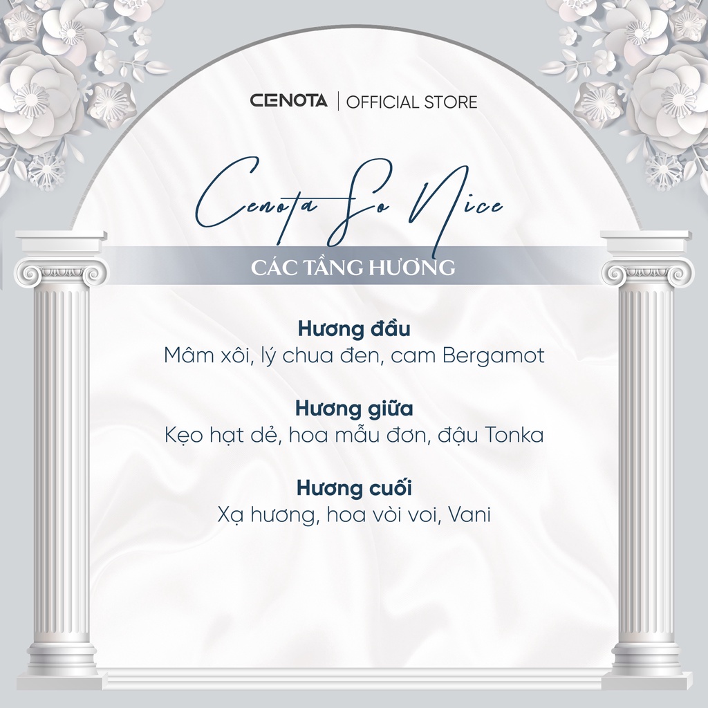 Ảnh Nước Hoa Nữ Cenota SO NICE Tinh Khiết, Ngọt Ngào, Nóng Bỏng 60ml 2