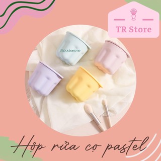 Hộp rửa cọ pastel loại mới nhất vệ sinh cọ trang điểm hai trong một kiêm giá đỡ cọ