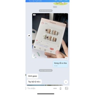 sét nail box 10 móng tay giả vẽ hình giấu dễ thương