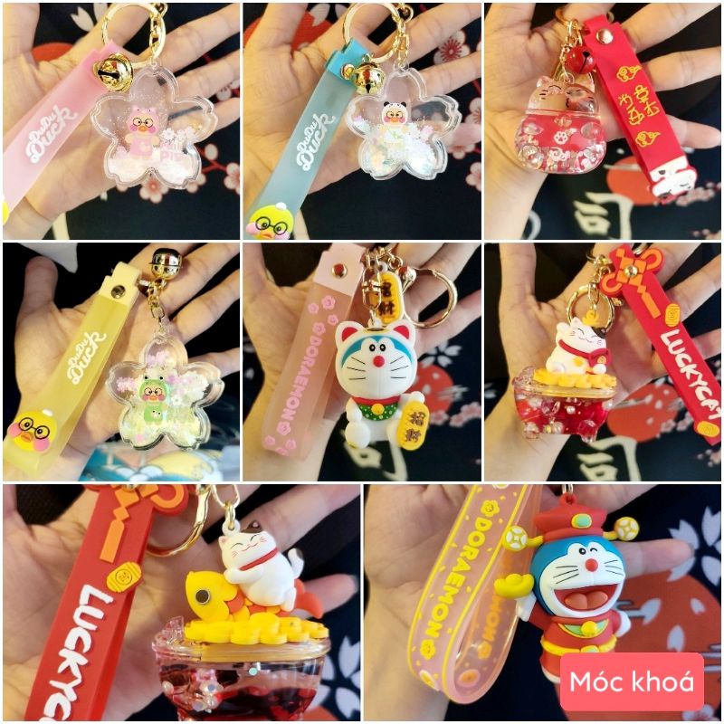 Móc khóa mèo may mắn / Sakura loại to