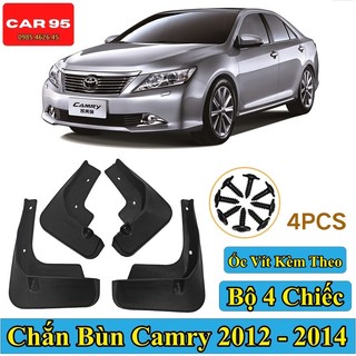 Chắn Bùn Toyota Camry Đời 2012-2014 Chất liệu Nhựa Dẻo Tặng kèm Ốc Vít ,Bộ 4 Chiếc Hàng Loại 1