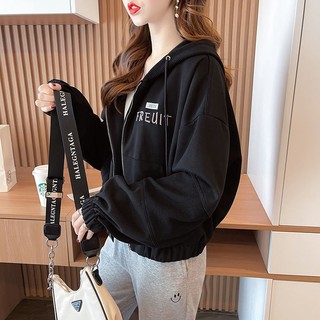 Áo Hoodie Lông Cừu Mỏng Phối Khóa Kéo Thiết Kế Mới 2022 Thời Trang Thu Đông Cho Nữ