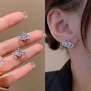 Khuyên Tai Đính Đá Hình Galaxy Độc Đáo Phong Cách Hàn Quốc