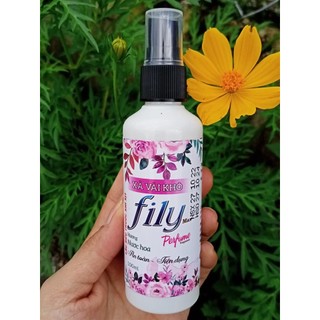 Nước Xịt Xả Vải Khô FiLy Chai Nước Hoa Xịt Thơm Khử Mùi Quần Áo Làm Mềm Vải Lưu Hương Bền Lâu 100ml