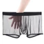Full Thoáng Khí Lưới Đen Quần Lót Nam Boxer Quần Đùi Ice Silk Gợi Cảm Siêu Mỏng Trong Suốt Khỏa Thân Dưới1